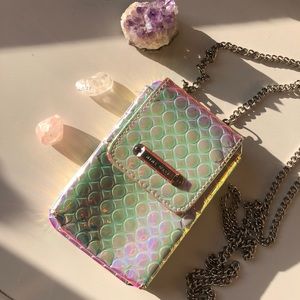 Nine West holographic cross body purse